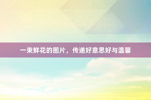 一束鲜花的图片，传递好意思好与温馨